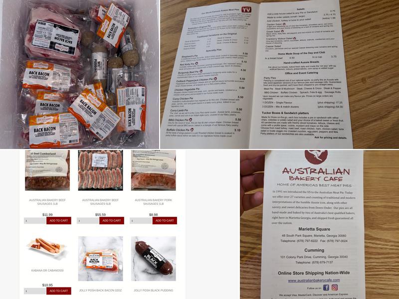 Australian Bakery Cafe Menu