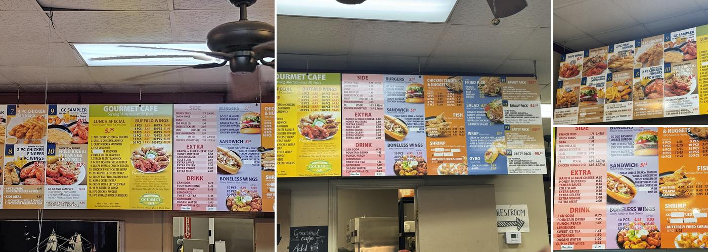 Gourmet Cafe & Subs Menu