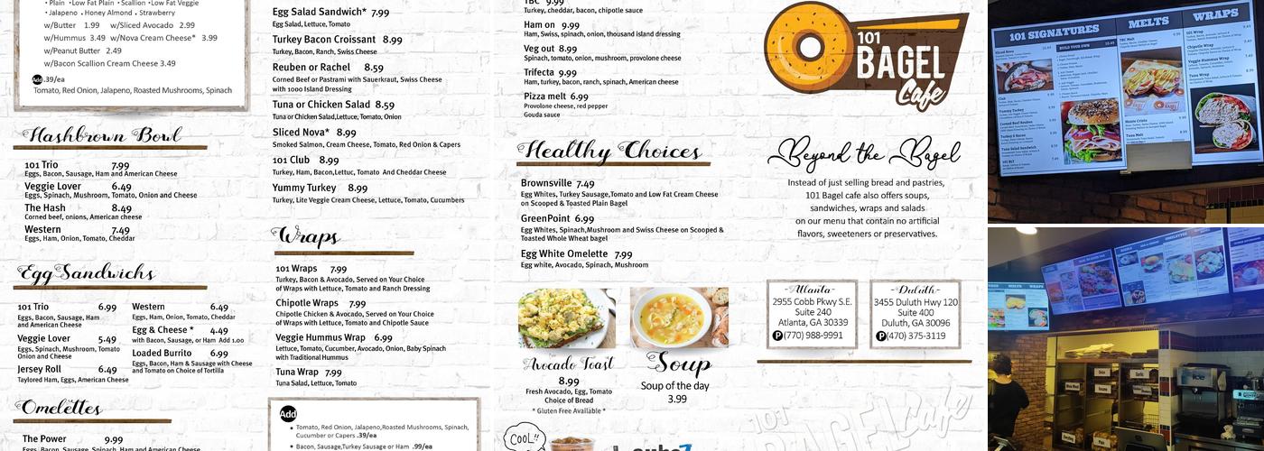 101 Bagel Cafe Menu