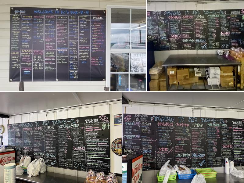 KC's BAR-B-Q Menu