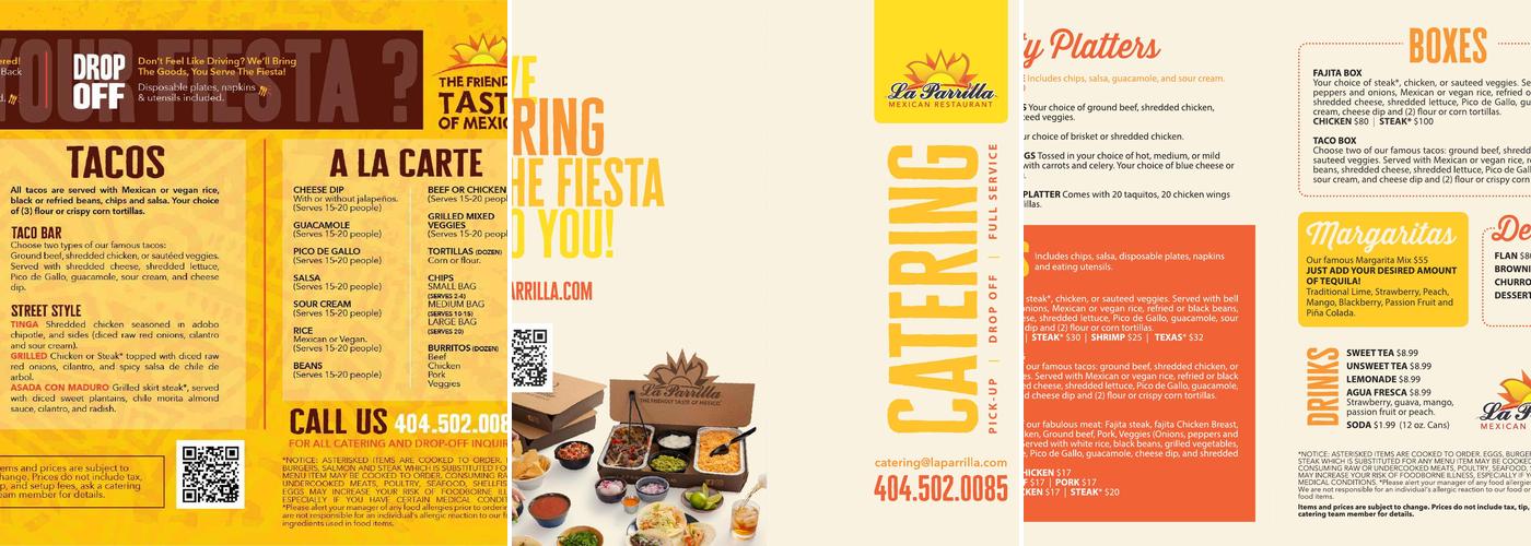 La Parrilla Catering Menu