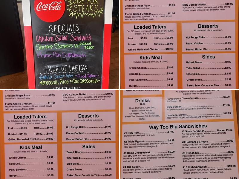 50 Taters #2 Menu