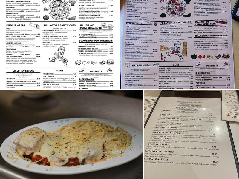 Pasta Bella Menu