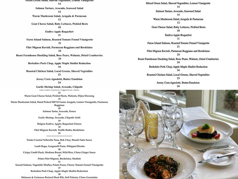 Café Panache Menu