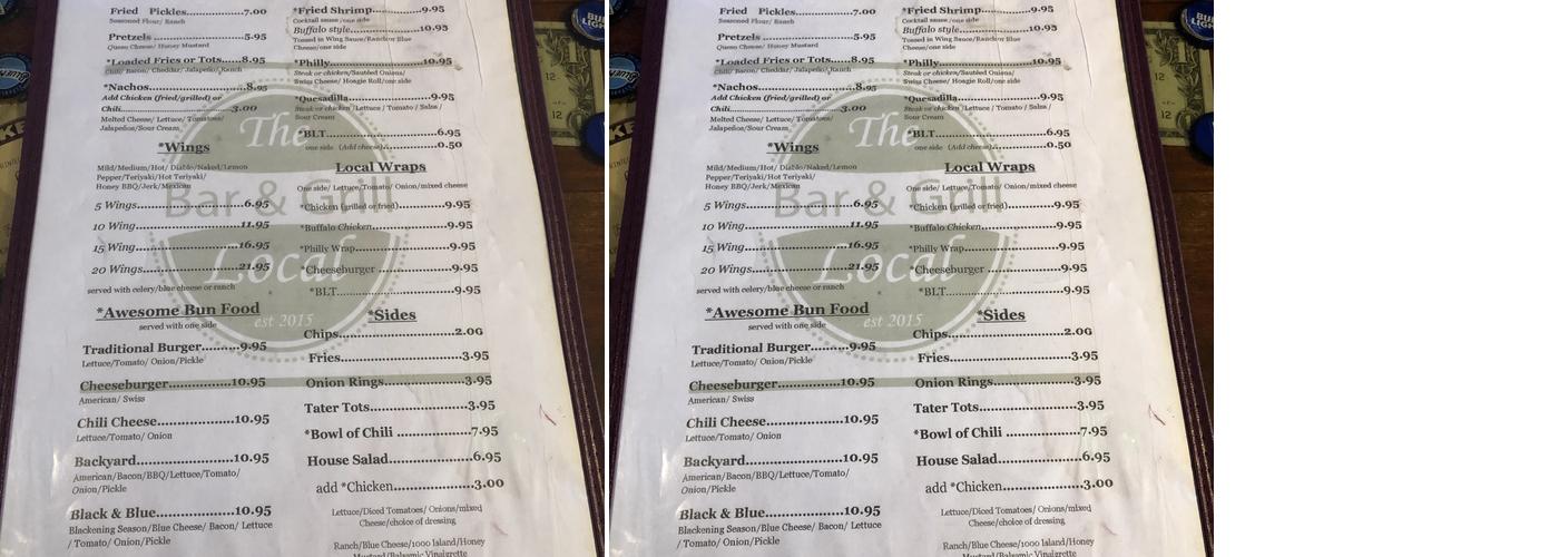 The Local Bar & Grill Menu