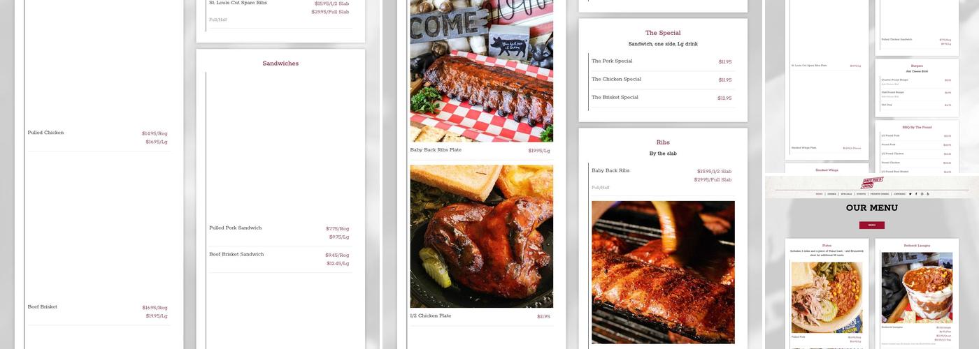 Dave Poe's BBQ Menu