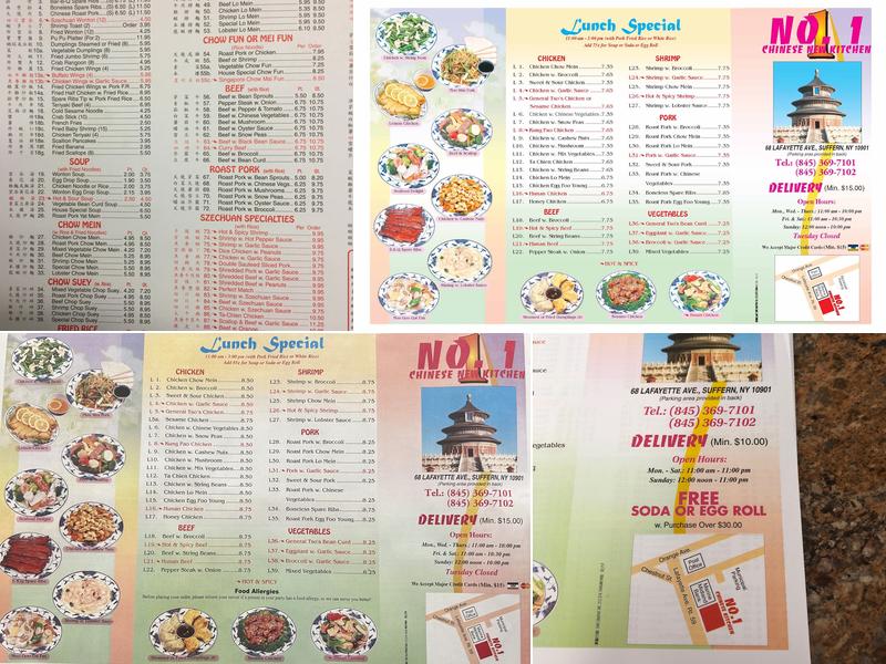 Number One Chinese Kitchen Menu