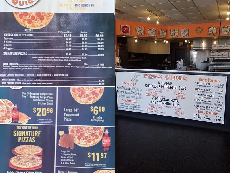 Pizza Quick Menu