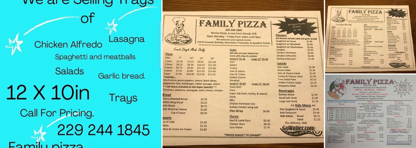 Family Pizza House Menu