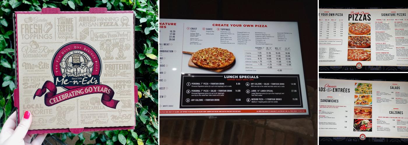 Me-n-Ed's Pizzeria Menu