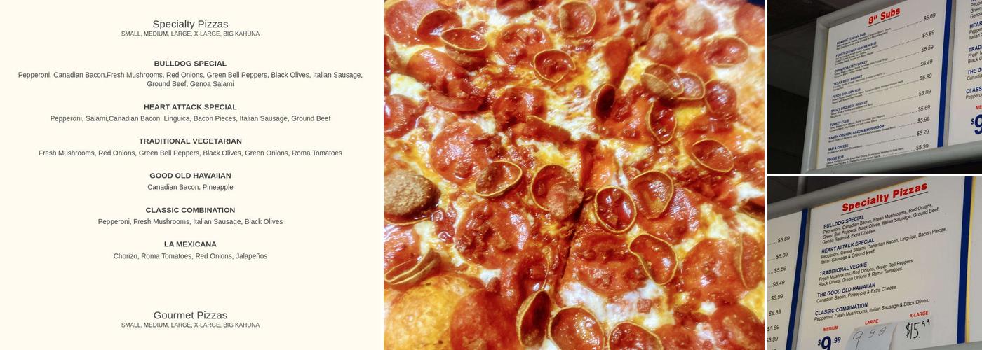 Pacifica Pizza Menu