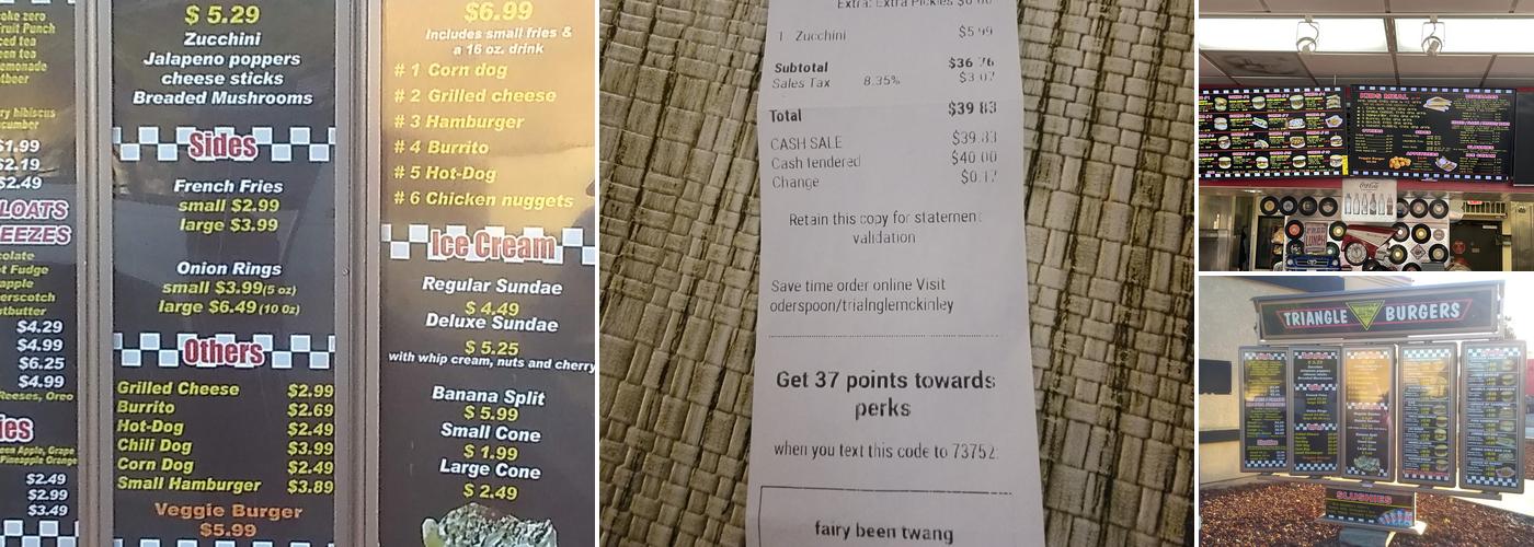 Triangle Burger Menu