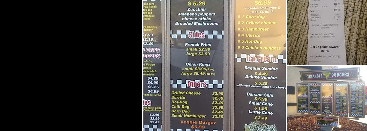 Triangle Burger Menu