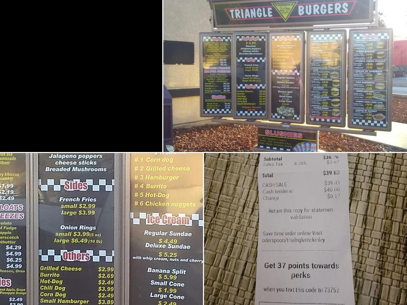 Triangle Burger Menu