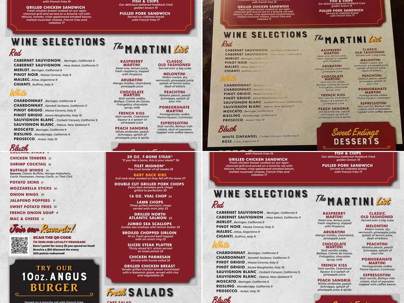 Jim Johnston's Steak House Menu
