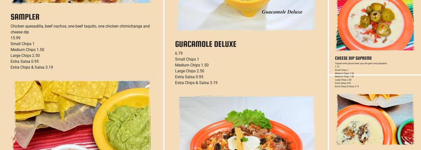 Rodeo Mexican Restaurant Menu