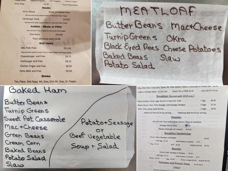 Deano's Hickory Pit Menu