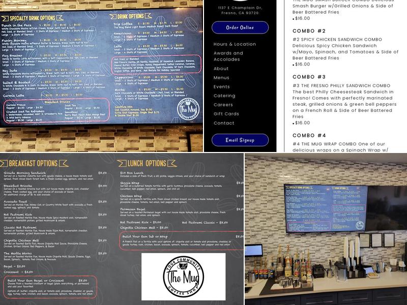 The Mug Community Coffee Shop, Inc. Menu