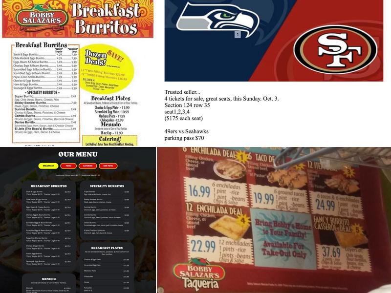 Bobby Salazar's Taqueria Menu