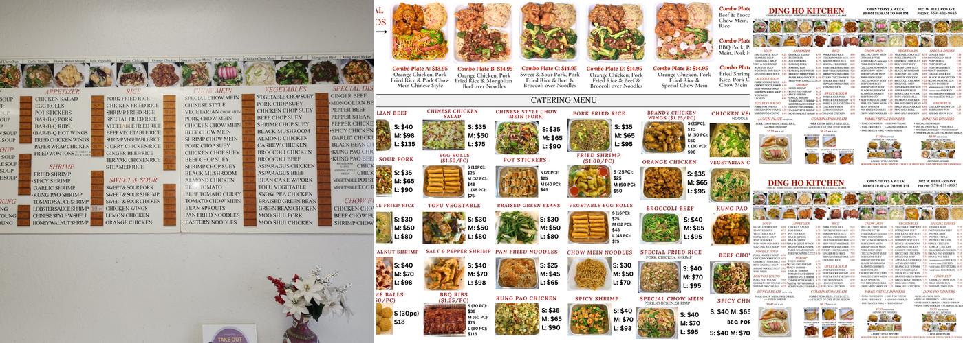 Ding Ho Kitchen Menu