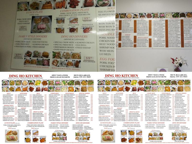Ding Ho Kitchen Menu