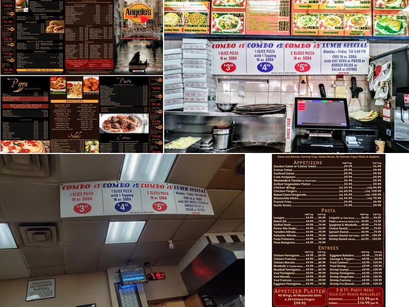 Angelo's Pizza Menu