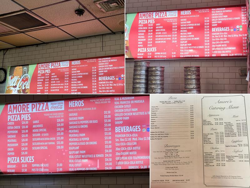 Amore Pizza Menu