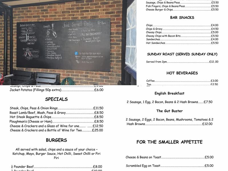 The Apple Tree Menu