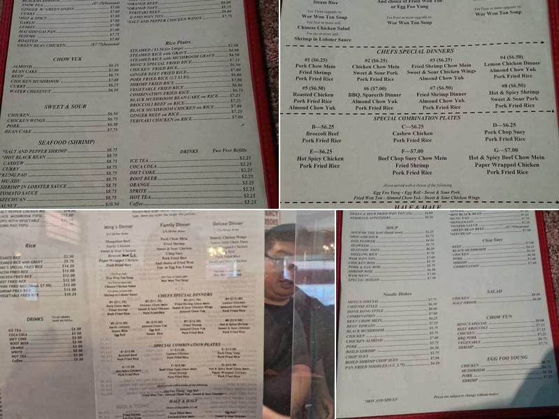 Ming's Restaurant Menu