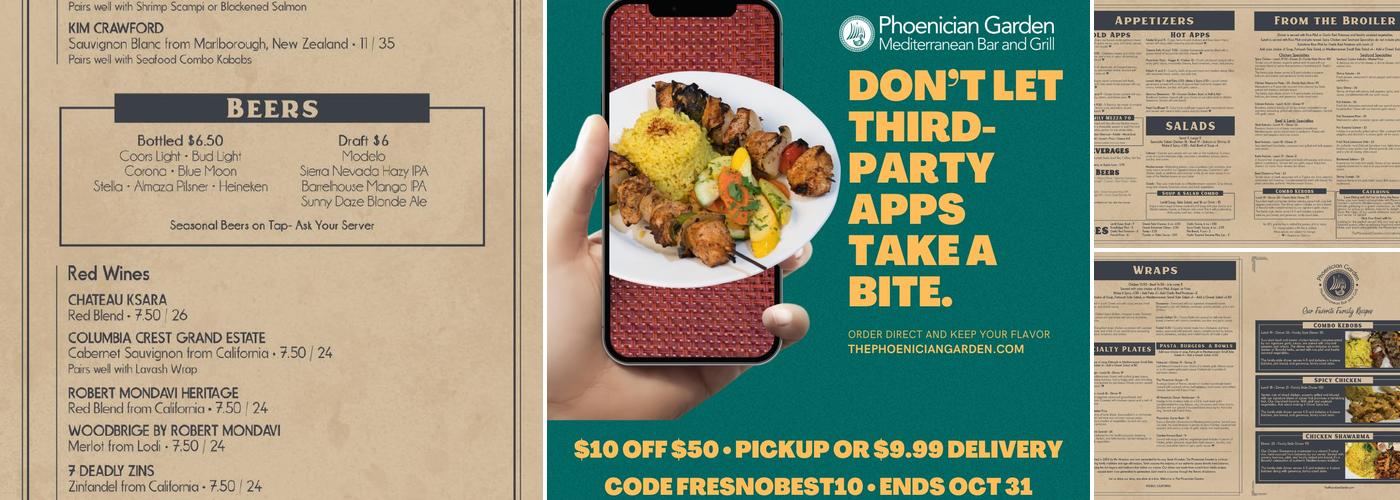 Phoenician Garden Mediterranean Bar and Grill Menu