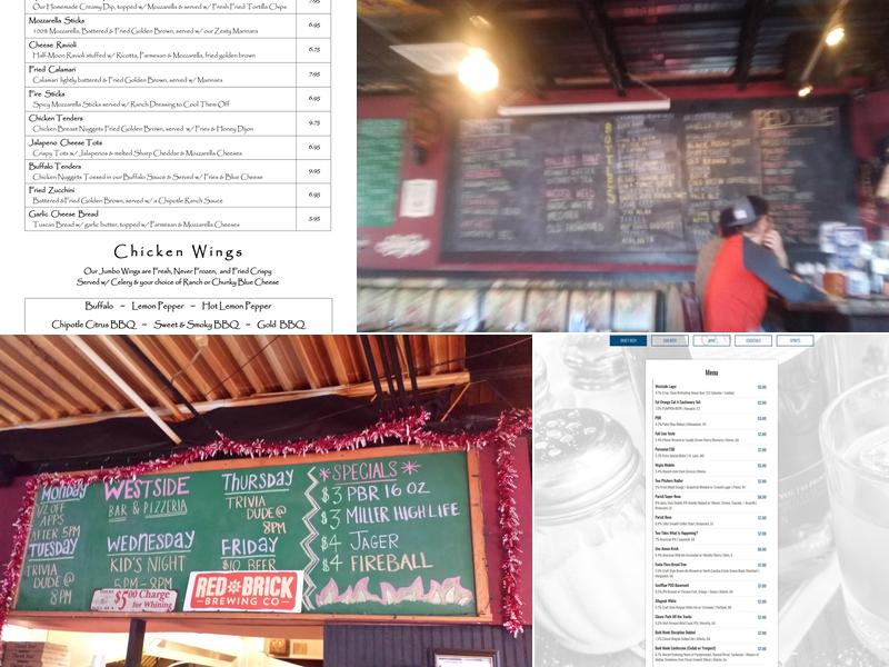 Westside Pizzeria + Bar Menu