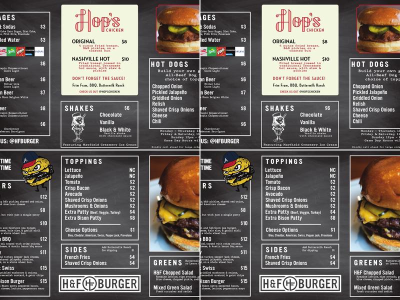 H&F Burger Menu