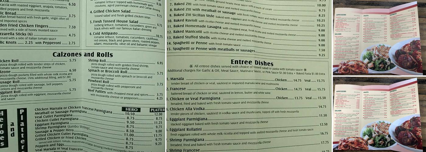 Whitepoint Pizza Menu