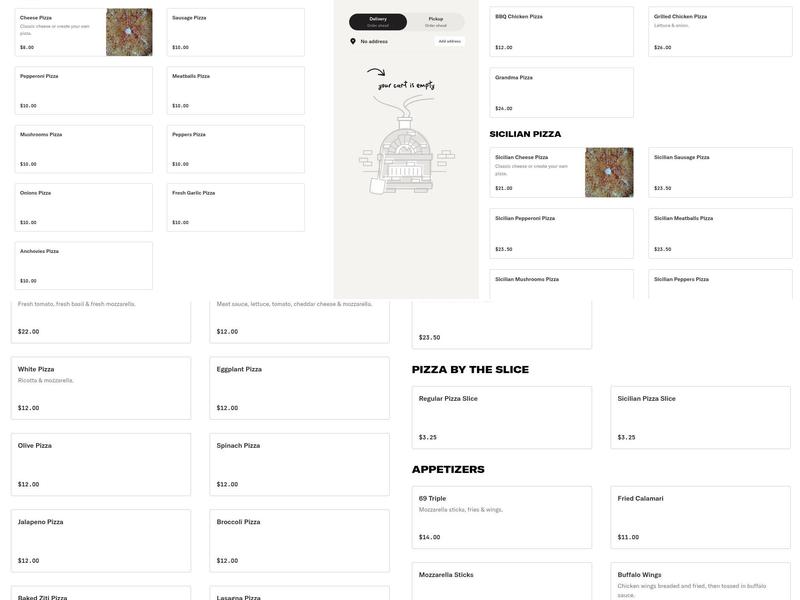 69 Pizzeria Menu
