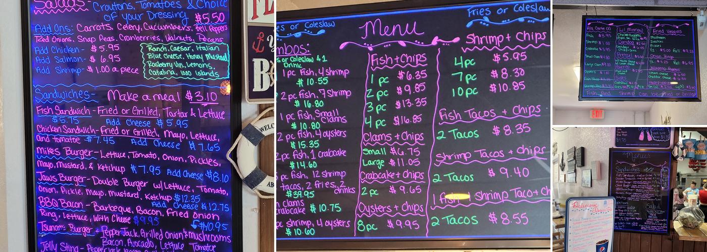 Mike's Fish and Chips Menu