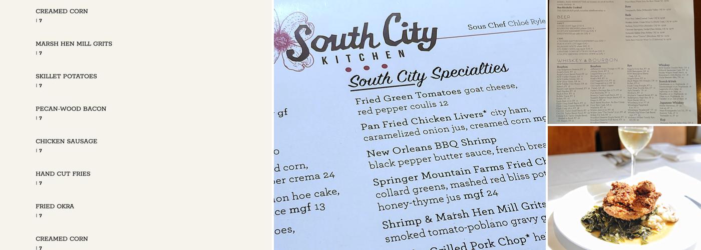South City Kitchen Vinings Menu