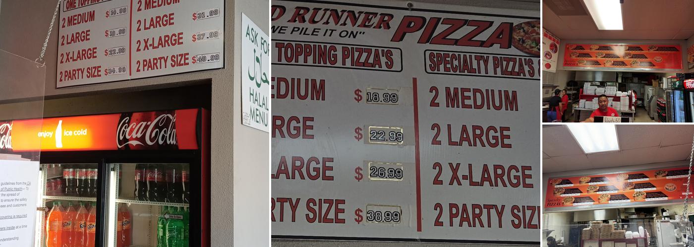 Red Runner Pizza Menu