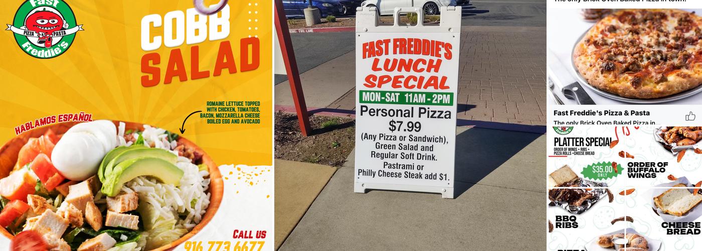Fast Freddie's Pizza & Pasta Menu