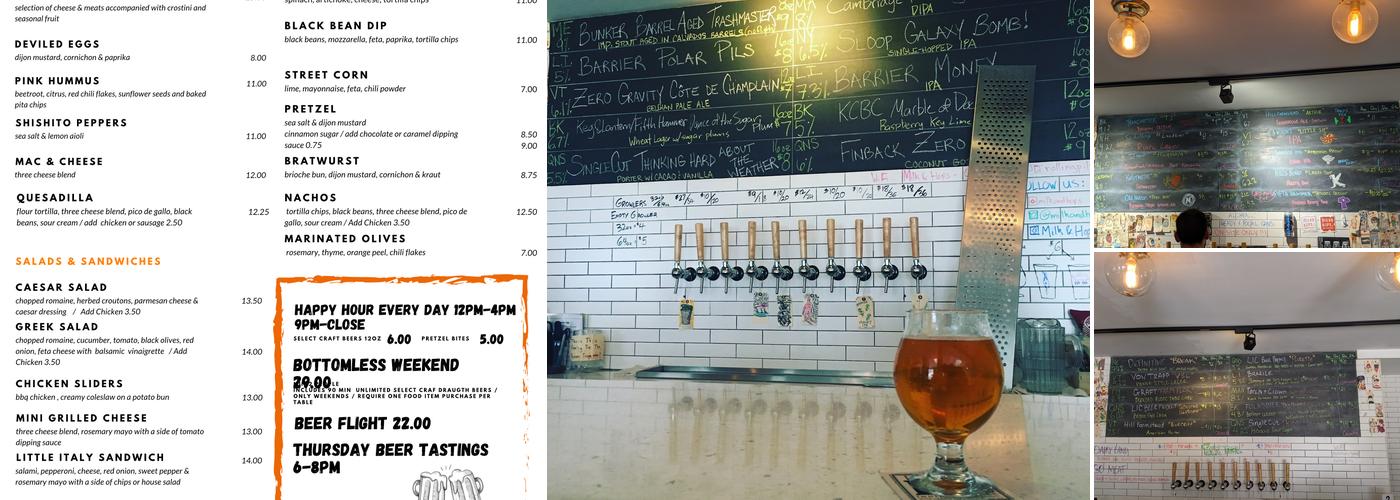 Milk & Hops Menu