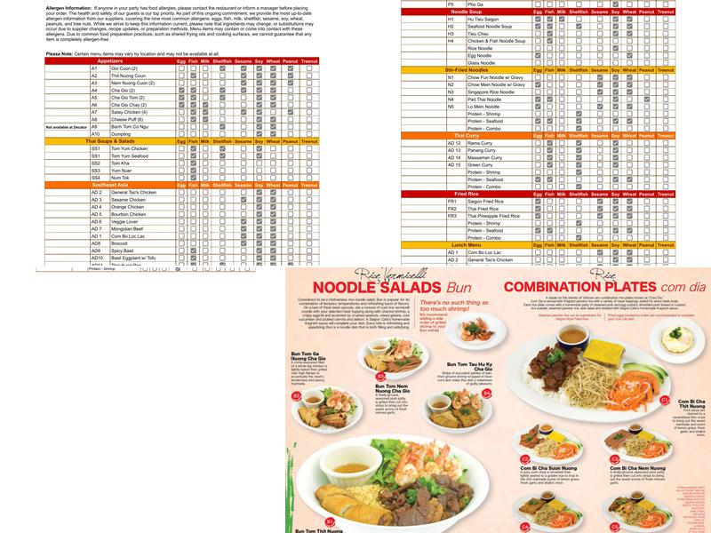 Saigon Cafe Smyrna Menu