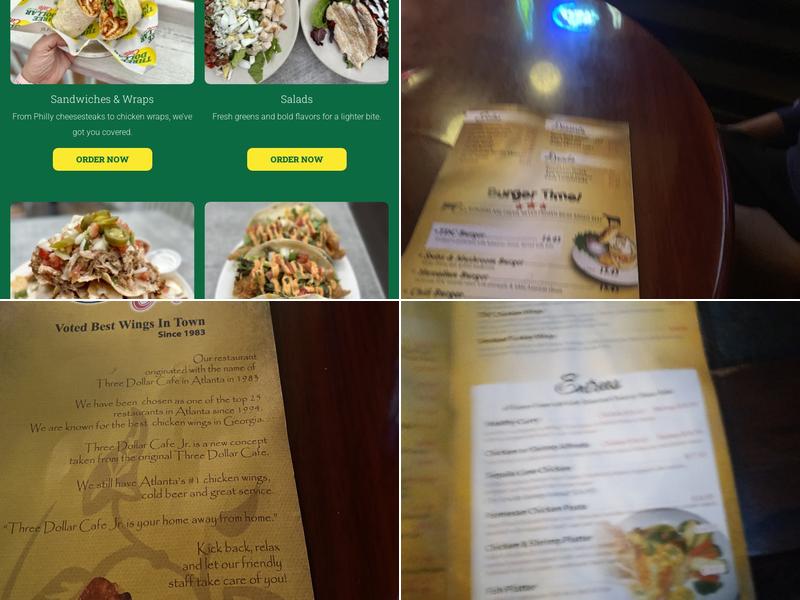 Three Dollar Cafe Menu