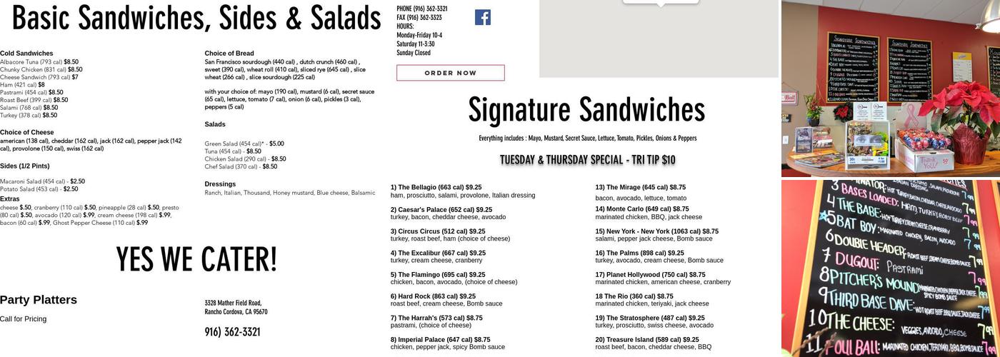 The Sandwich Spot Menu