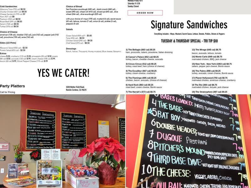 The Sandwich Spot Menu