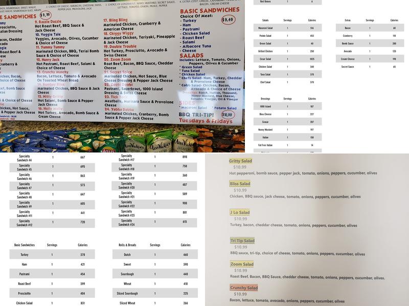 The Sandwich Spot Menu