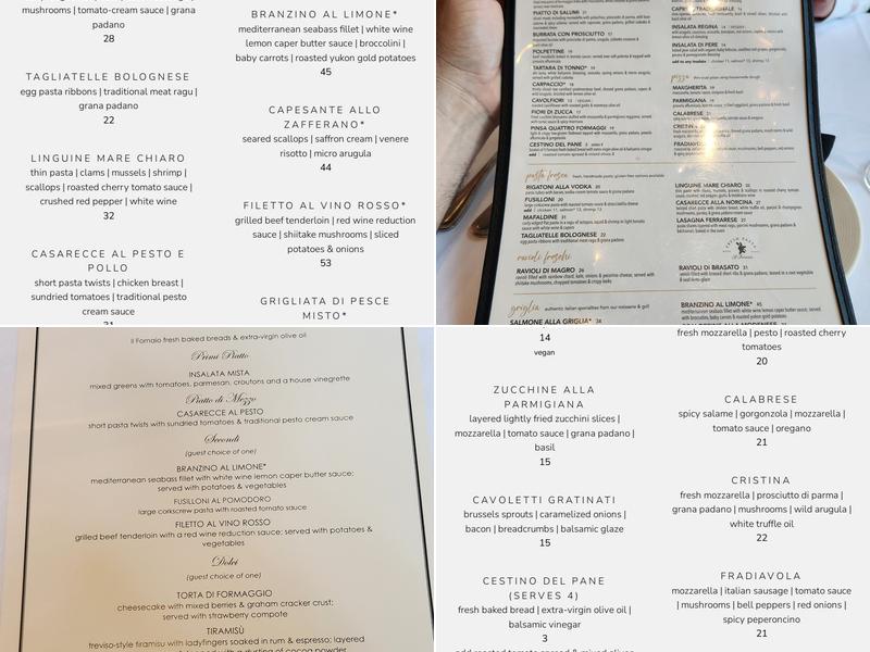 Il Fornaio Sacramento Menu