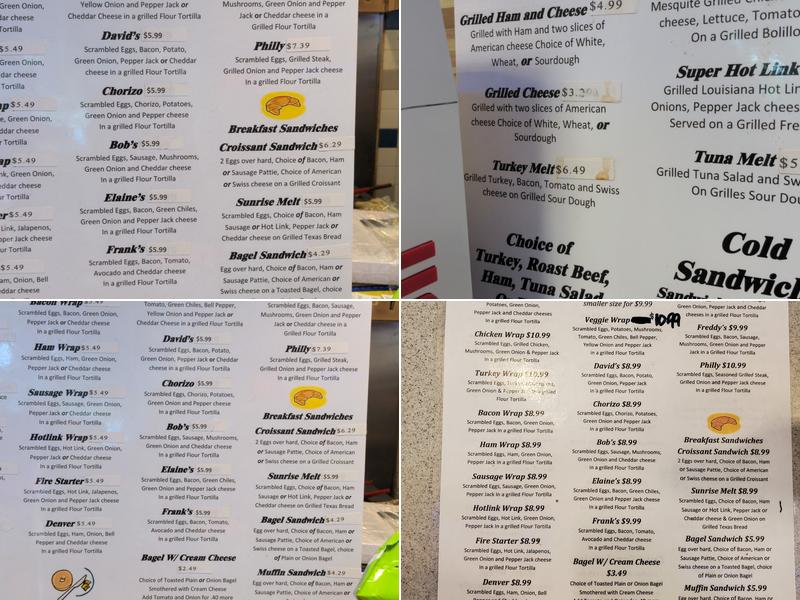 Short Stuff Cafe Menu