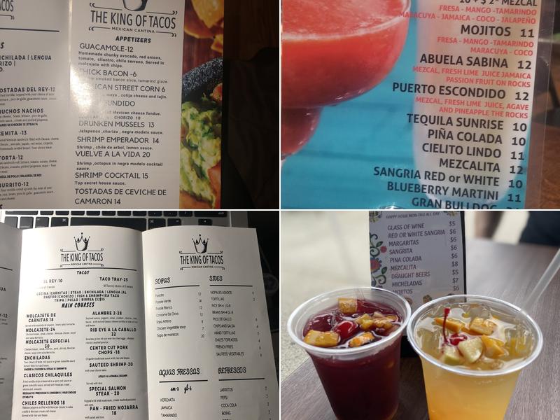 The King of Taco Menu