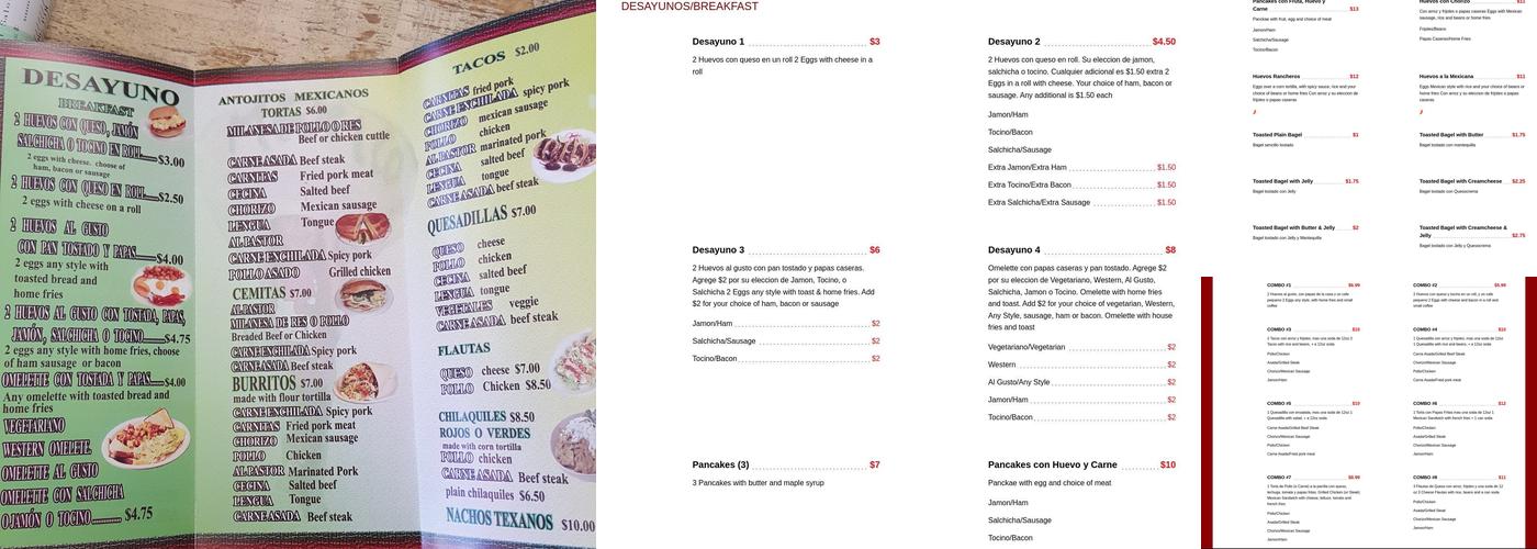 NEJ Josefina's Deli & Grocery Menu