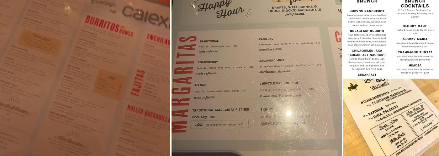 Calexico Menu