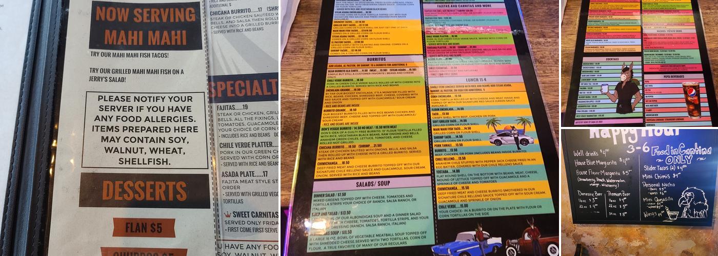 Lorenzo's | Méxican Restaurant Menu